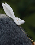 Ceramic Brooch | White Fox