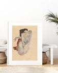 Art Print | "Crouching Nude in Shoes and Black Stocking" by Egon Schiele