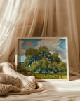 Art Print | Texas Hill Country Live Oak and Red Summer Sun