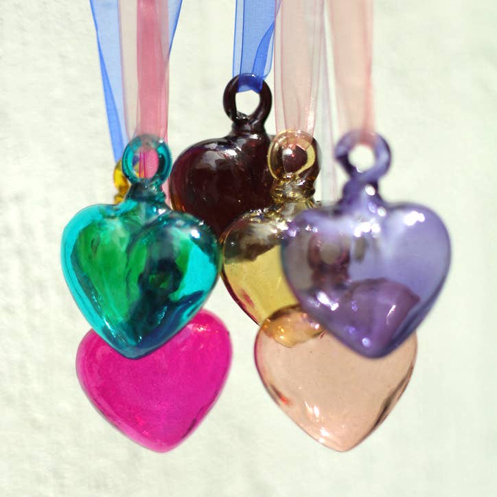 Hand Blown Glass Heart Pendant