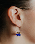 Small Anchor Crystal Hoops | Friendship Collection