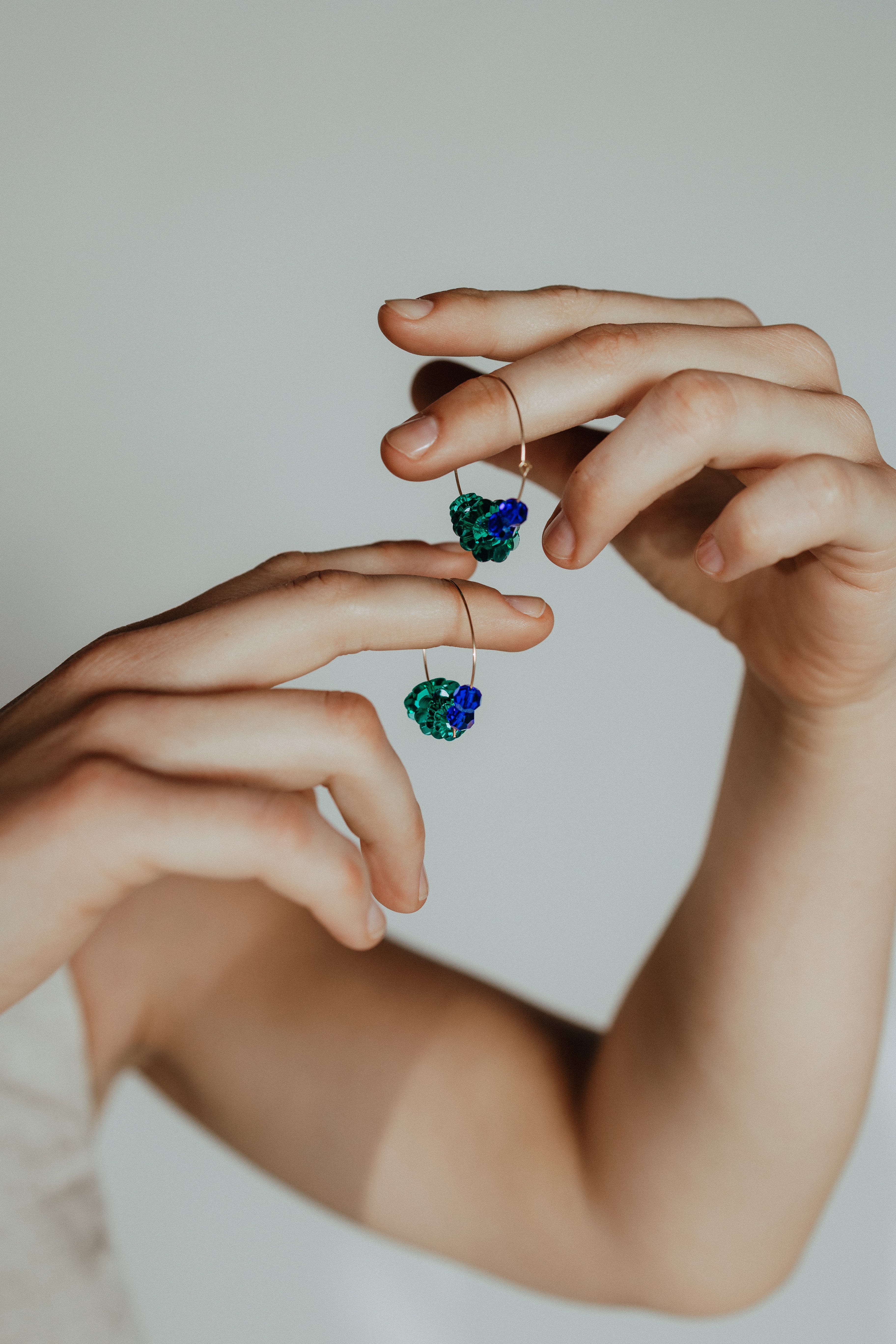 Large Anchor Crystal Hoops | Friendship Collection