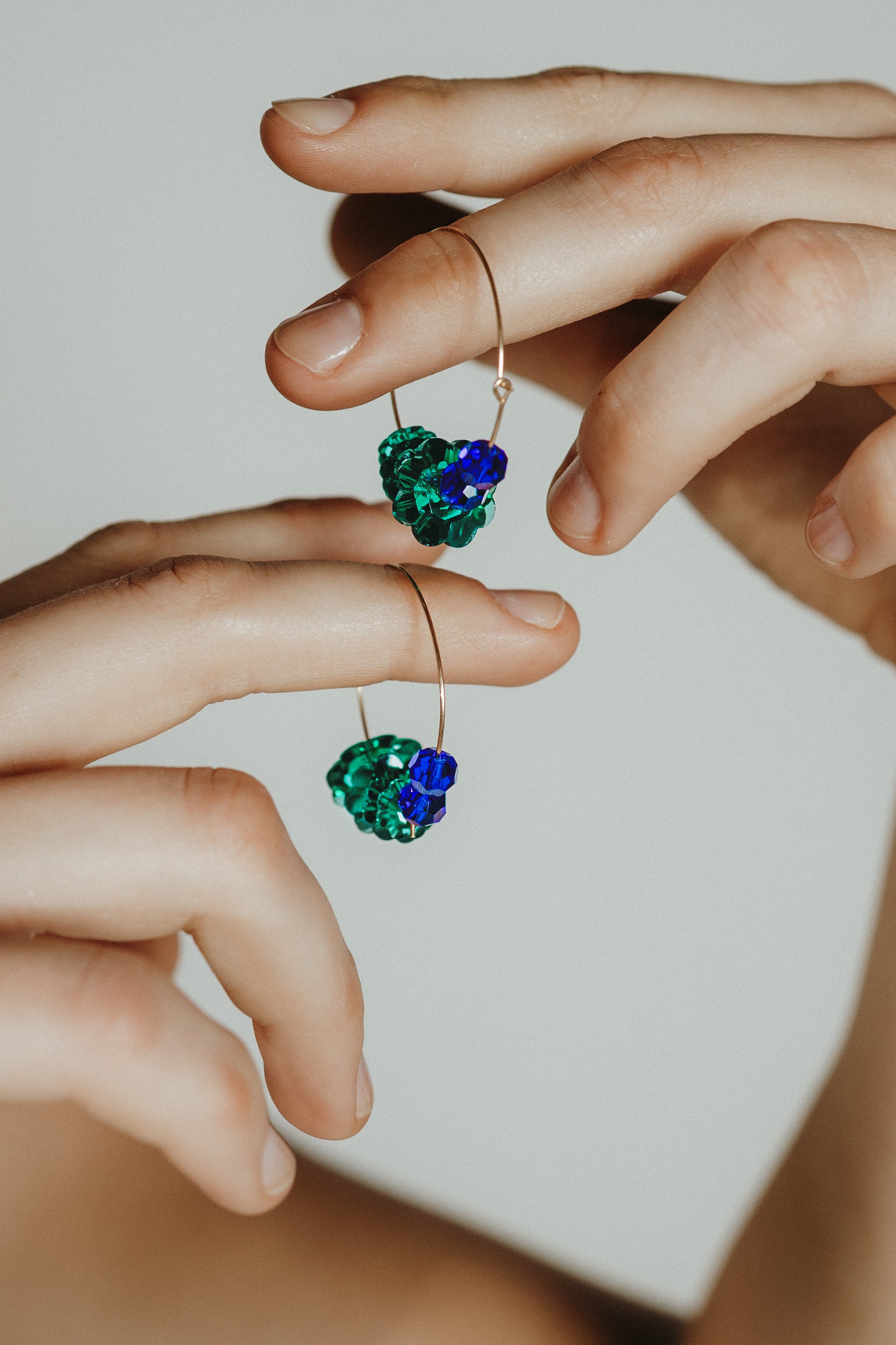 Large Anchor Crystal Hoops | Friendship Collection