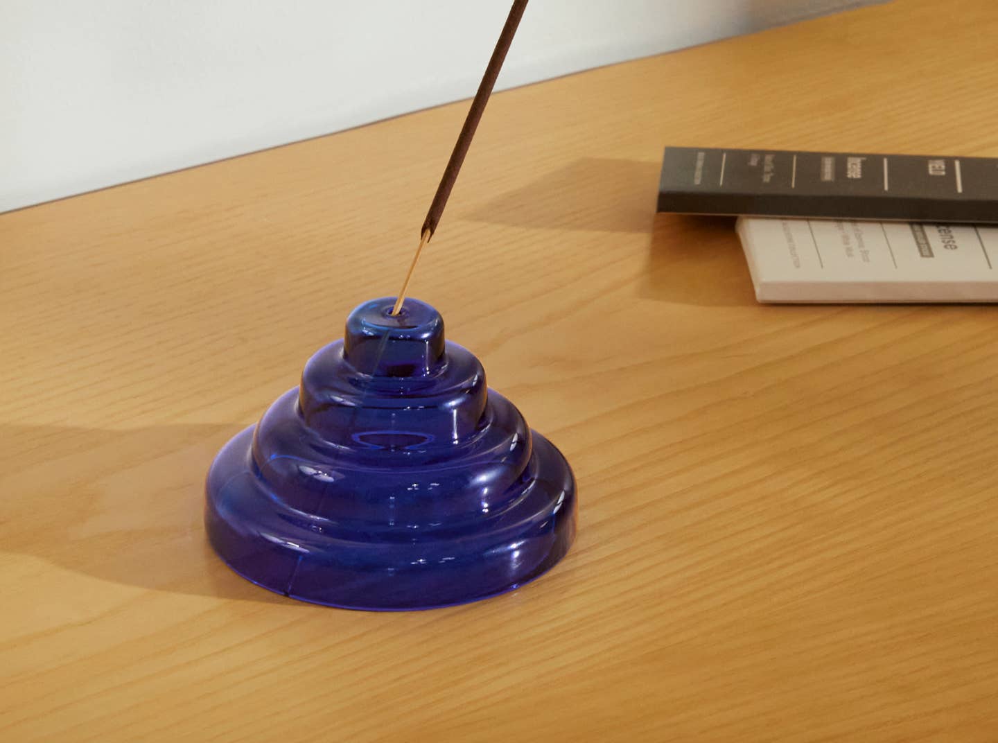 Meso Glass Incense Holder | Cobalt