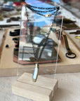 Men's Necklace | Miniature Inlaid Folding Knife