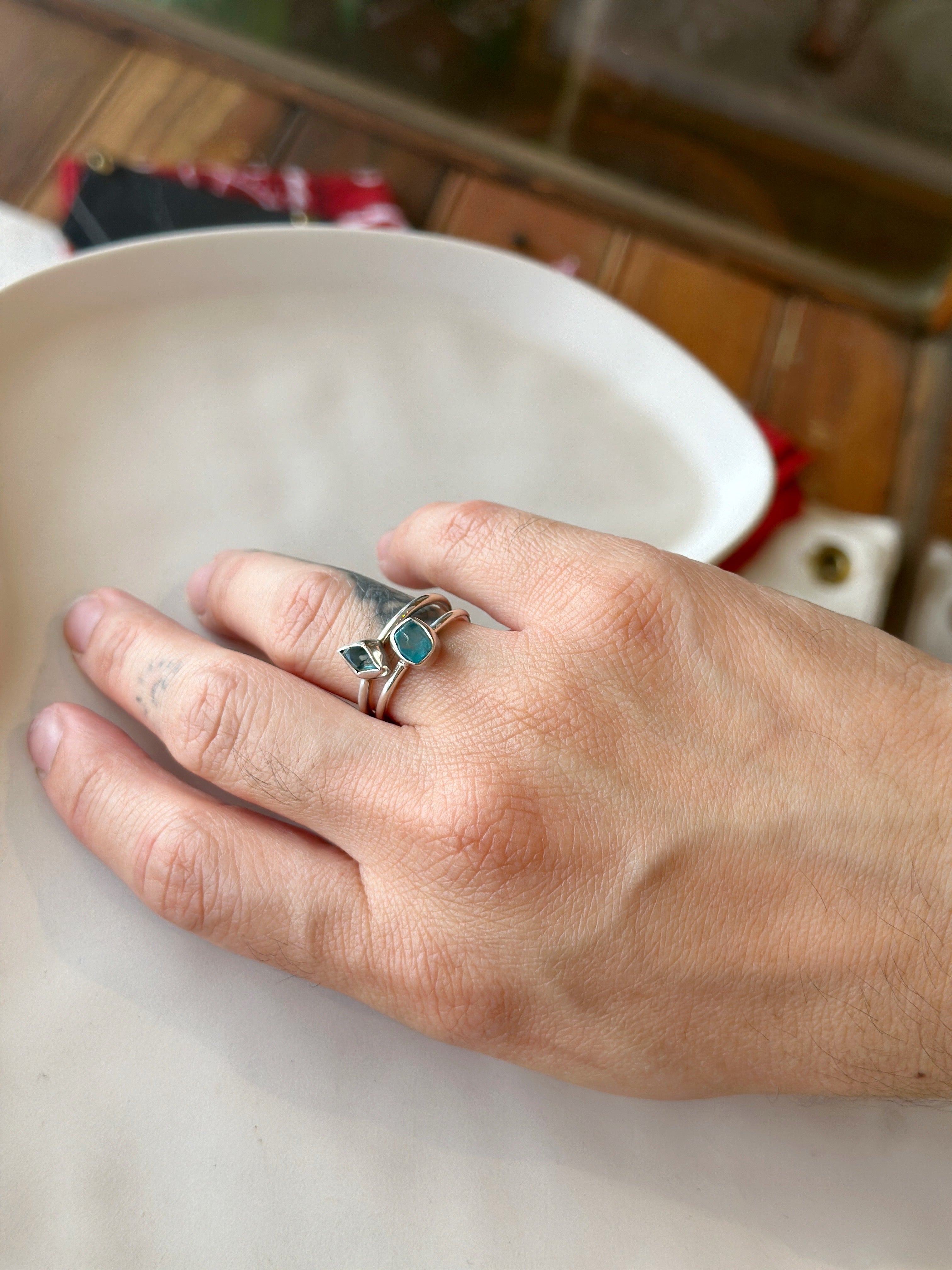 Gemstone Ring | Sterling Silver and Apatite