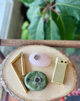 Crystal Pebble Pipe | Rose Quartz