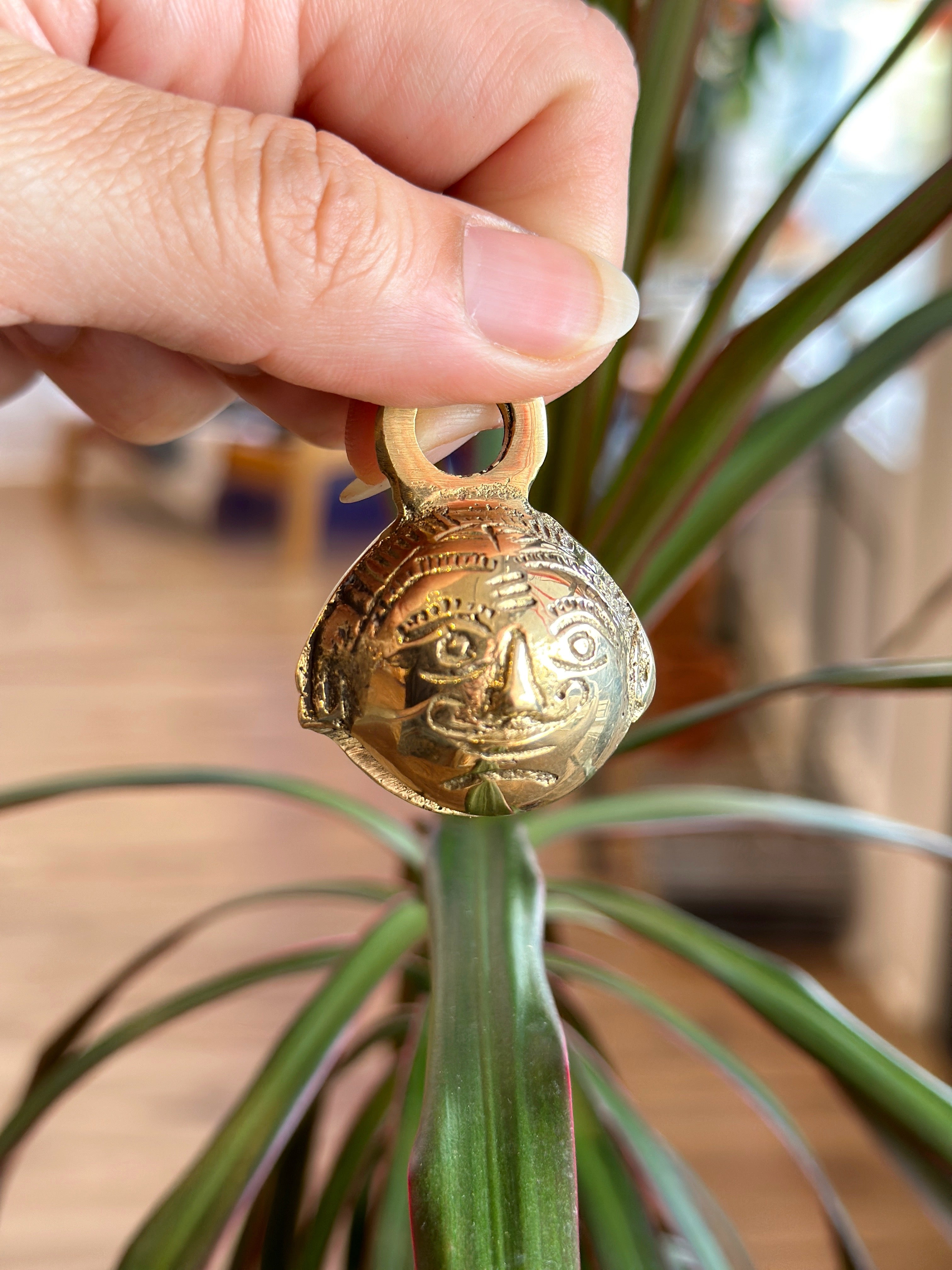 Brass Bell | Sun Face Carved Ghungroo