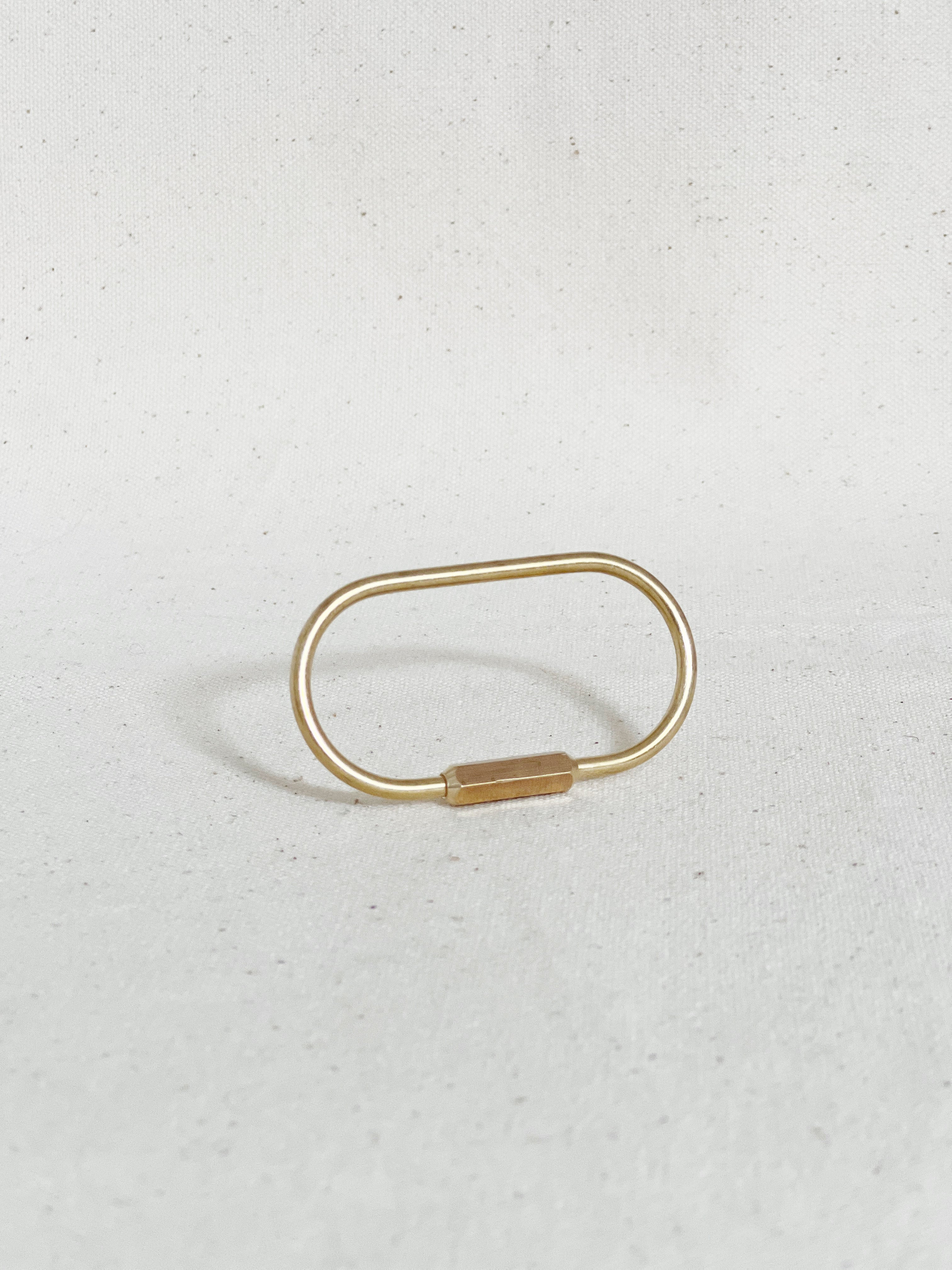 Brass Keychain | Geometric Shapes
