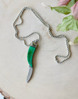 Men's Necklace | Inlaid Bear Claw Knife