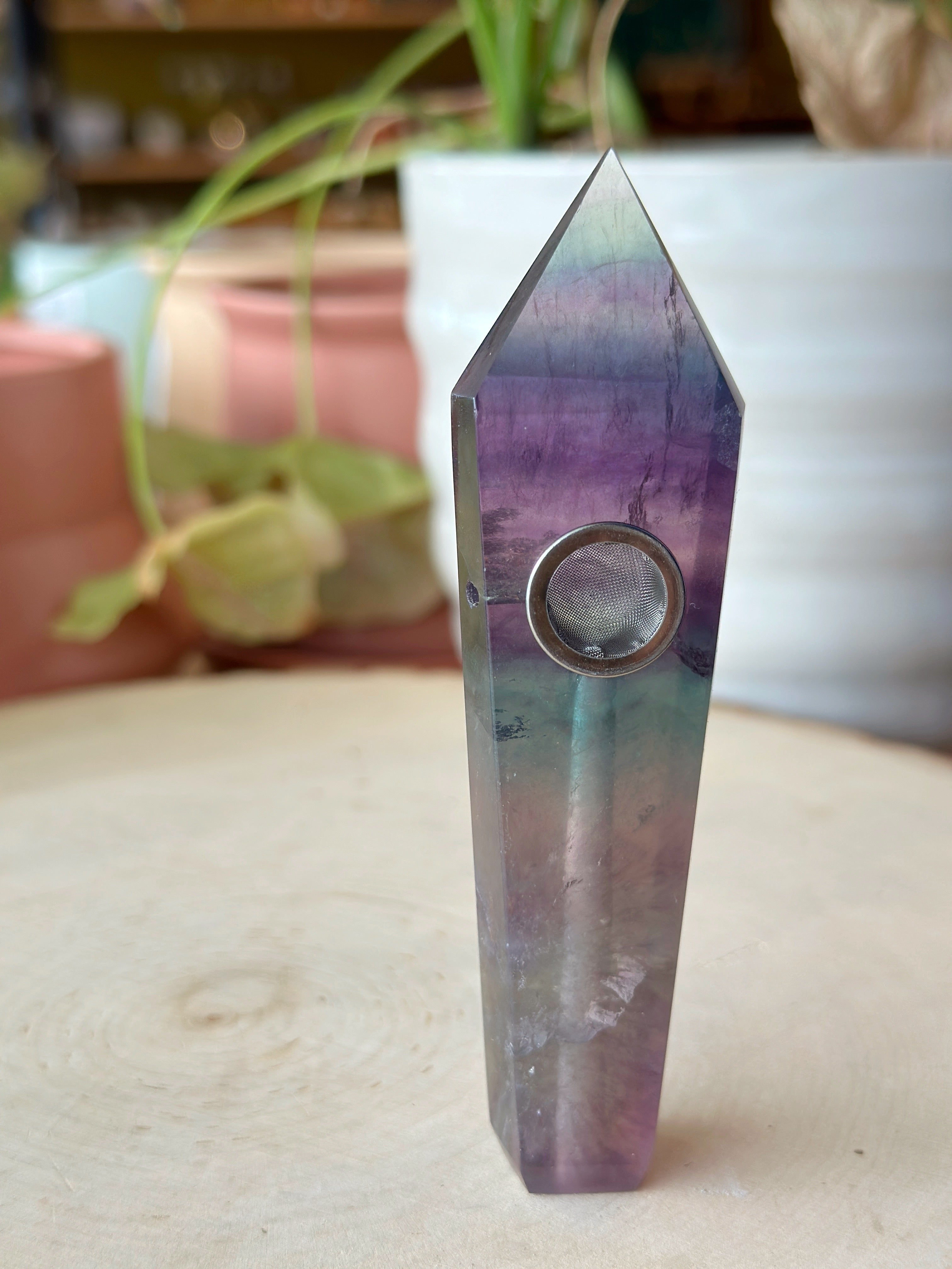 Crystal Pipe | Fluorite Wand