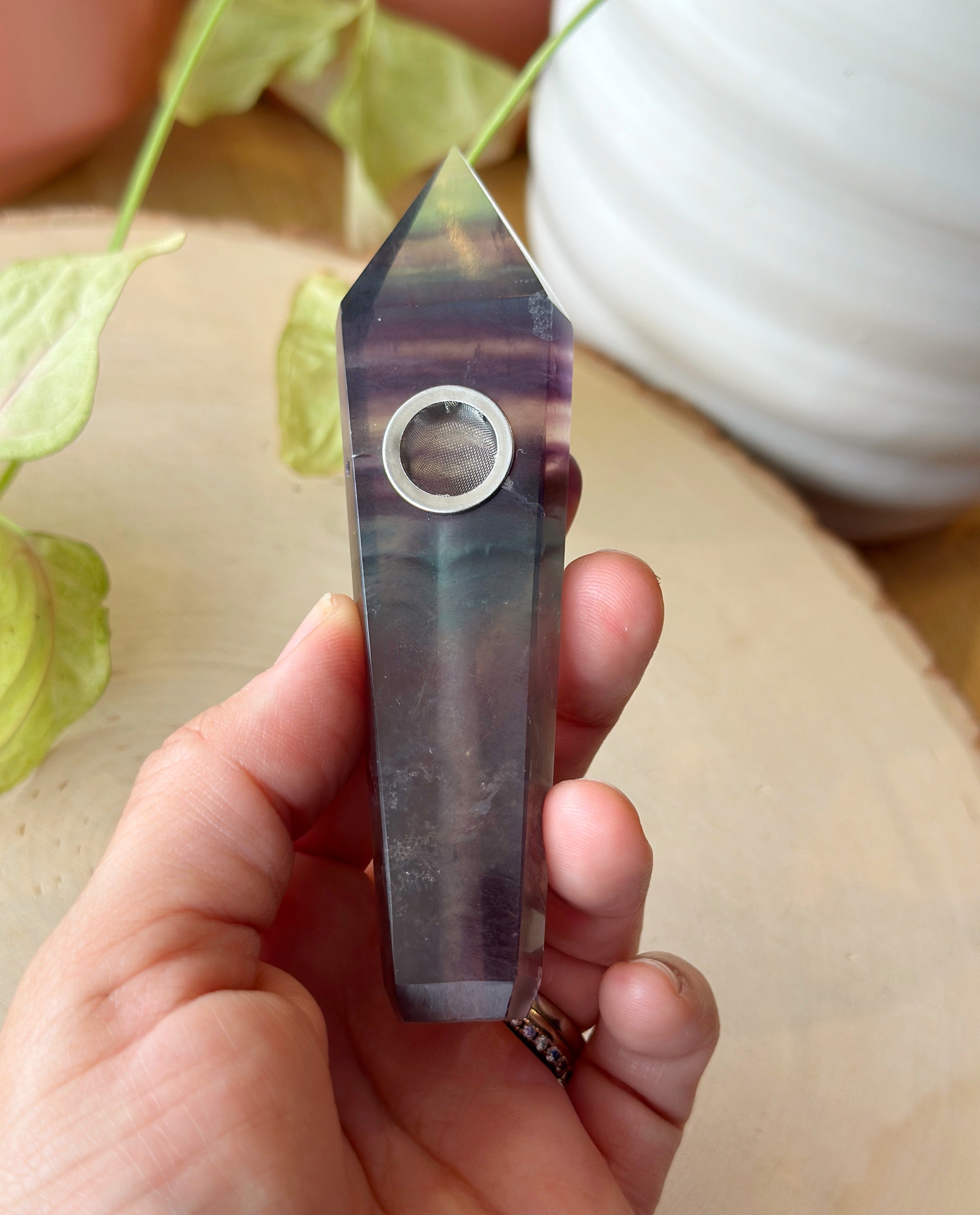 Crystal Pipe | Fluorite Wand