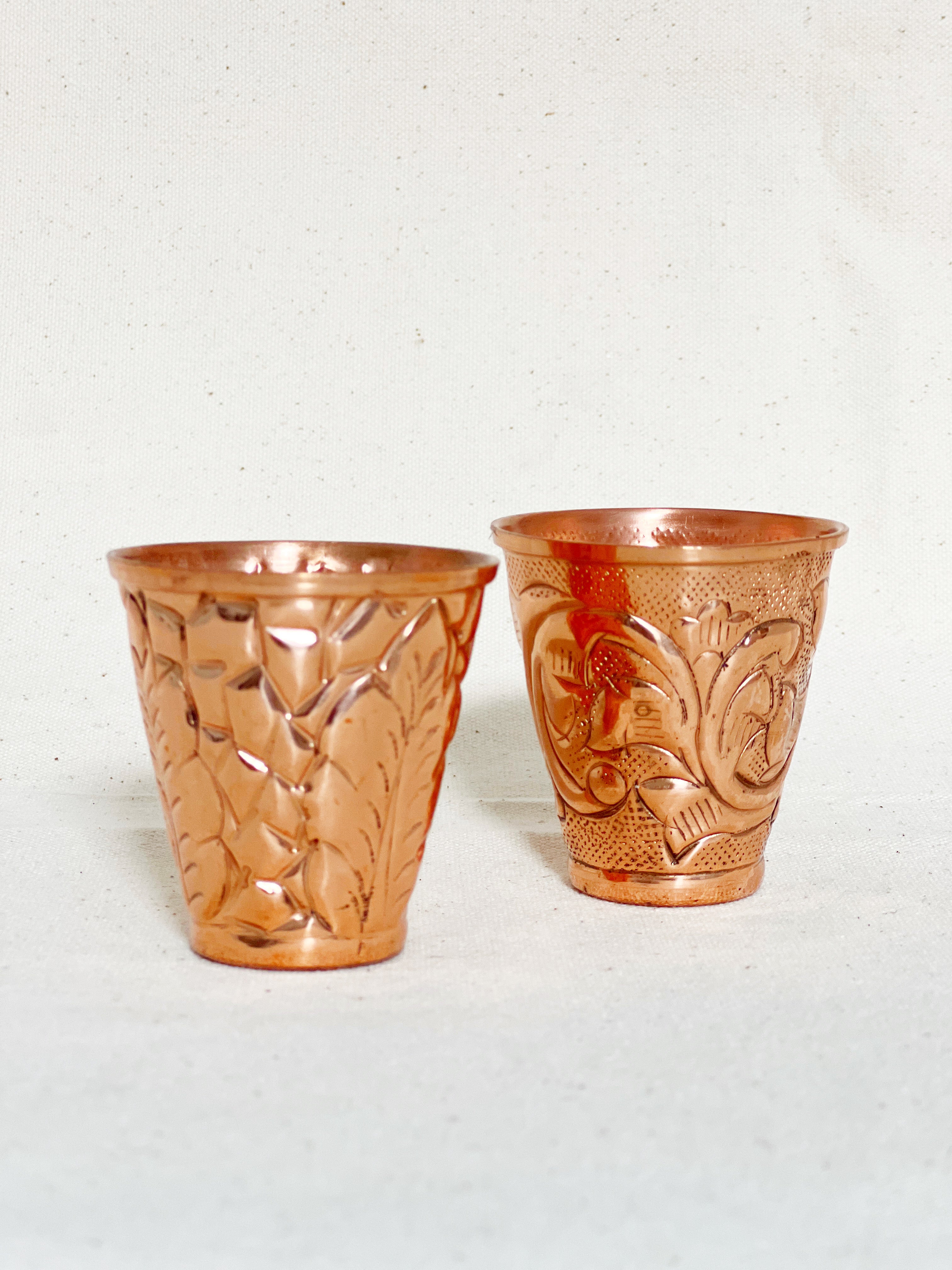 Copper Shot Glass Set | Filigree Design