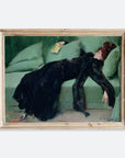 Despite the original artwork by Ramon Casas being over 100 years old, we can relate to her. Featuring stunning complementary colors of red and green, this print is striking along with being relatable. Let this piece capture your tiredness and become a talking point in your home. (No, seriously, we know you're exhausted.)