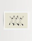 Celebrate friendship, fun, and good times with this minimalist western art print. Featuring three cowgirls strolling through a sunlit field with wine in hand, this charming vintage-inspired art print adds a playful, free-spirited touch to any home decor. Perfect as a cowgirl art print or wine-themed wall decor, it brings warmth, whimsy, and adventure to living rooms, kitchens, or cozy nooks.