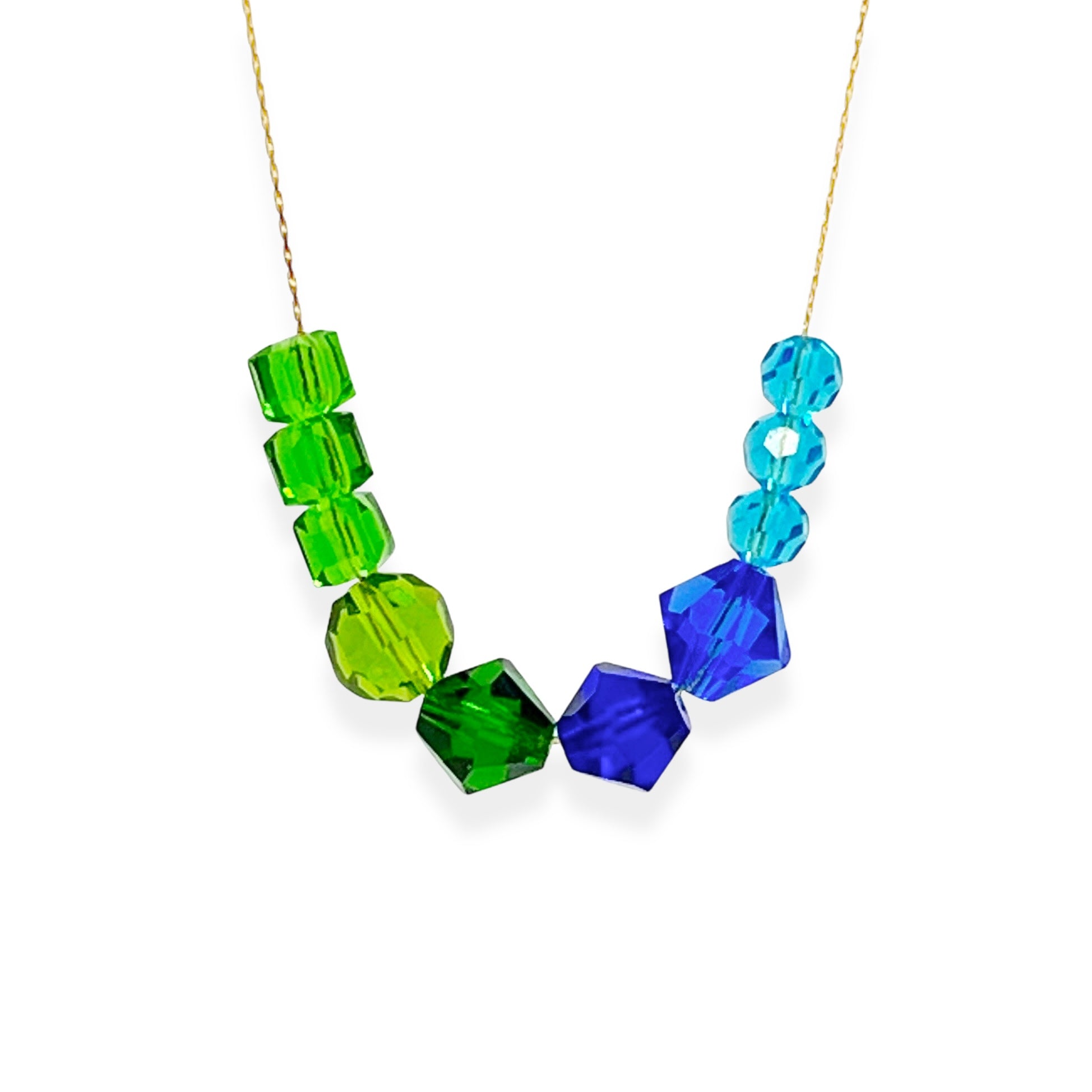 Delicate with just the right amount of shimmer, the Beaded Crystal Necklace is a modern friendship heirloom. Each piece features faceted crystals strung on a 14k gold-filled beading chain that adjusts to your ideal length. Wear it as a daily reminder of the people who color your world.