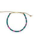 Part of our nostalgic friendship bracelet collection, this version features beautifully crafted Japanese glass beads strung on durable, comfortable cord and finished with a 14k gold-filled sliding clasp. It offers the same unisexy, elevated take on throwback style, perfect for stacking or wearing solo.