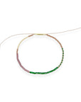 Soft, colorful, and effortlessly cool, the Beaded Silk Bracelet is made for everyday wear with a touch of sparkle. An adjustable silk cord is paired with glass beads and a 14k gold-filled clasp to create a piece that fits like a charm. Stack a few or wear one proudly in your favorite color.