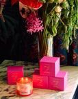 Inspired by Mexico City’s vibrant flower market with soft notes of lily, gardenia, yucca, and pink peppercorn. Hand-painted jar designed to be re-loved and reused.