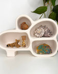 Handmade Cave of Inspiration shelf by The Minimalist Ceramist. Perfect for displaying crystals, rocks, air plants, and nature treasures.