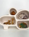 Handmade Cave of Inspiration shelf by The Minimalist Ceramist. Perfect for displaying crystals, rocks, air plants, and nature treasures.
