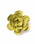 Green ceramic flower on a white background