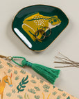 Bright colors and whimsical animal designs make this decorative trinket tray perfect for small storage of keys, coins, jewelry, and keepsakes. Ideal for entryways and countertops.