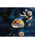 Dive into an otherworldly realm of brilliant luminosity with this ocean-themed Neptune Trinket Tray. Immersed in a warm, tropical sea of pale aqua, a colorful coral garden is the ideal home for favorite jewelry, treasured trinkets and small everyday essentials in the bedroom or bathroom.