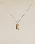 Gold-filled Cowboy Boot Charm Necklace