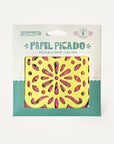 Add fiesta flair with Papel Picado Coasters! Bright, intricate, and fun, these festive paper coasters protect surfaces while bringing color to any celebration.