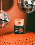 Capture garden-fresh vibes with this Tomato Candle—earthy, vibrant notes of tomato vines, arugula, lemon zest & thyme. Made by Fresa Creative, a Latina-owned brand.