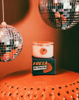 Capture garden-fresh vibes with this Tomato Candle—earthy, vibrant notes of tomato vines, arugula, lemon zest & thyme. Made by Fresa Creative, a Latina-owned brand.