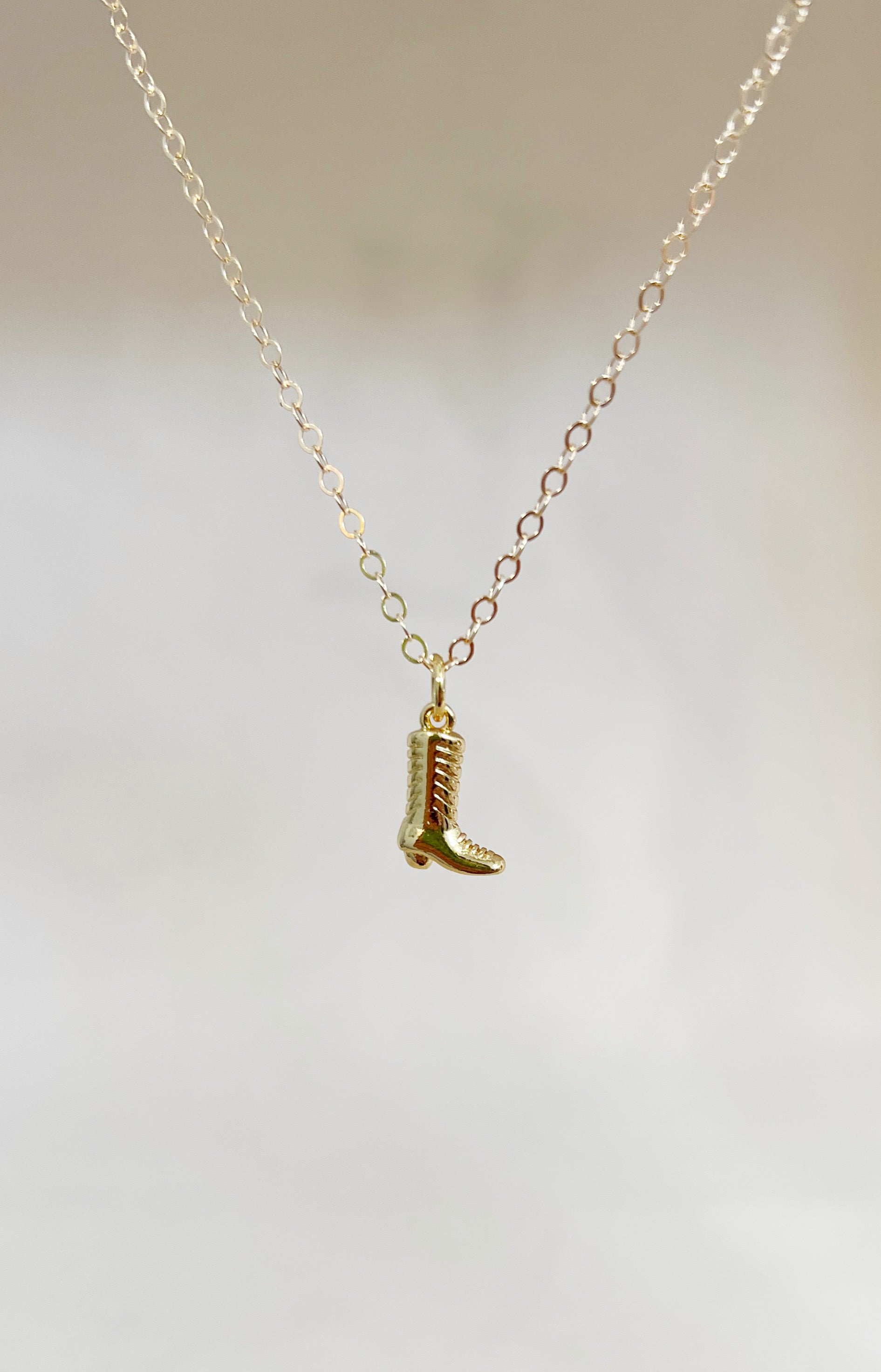 Cowboy Boot Necklace | 18k gold-filled