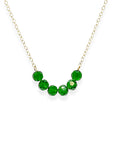 The Crystal Arc Necklace brings a playful twist to a minimal silhouette. Featuring a smooth, curved, colorful crystal arc, it’s designed to rest beautifully along your neckline. This piece adds an effortless pop of color that’s perfect for layering or wearing solo when you want a simple statement.