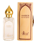 Nemat’s Amber Eau de Parfum combines fresh floral, woody, and clean musk notes, creating a timeless, subtle fragrance that blends with your body chemistry for a unique scent.
