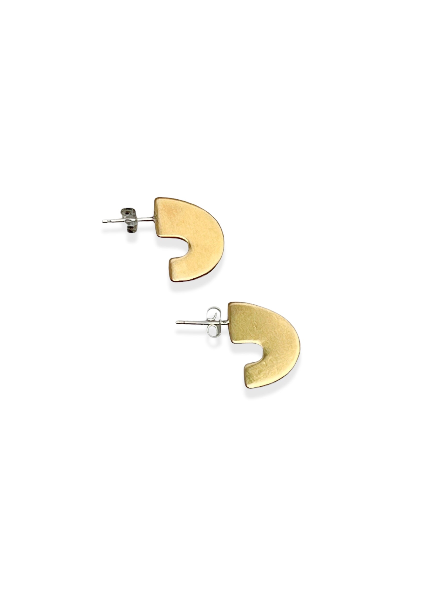 Día Stud Earrings | Silver, Copper & Brass