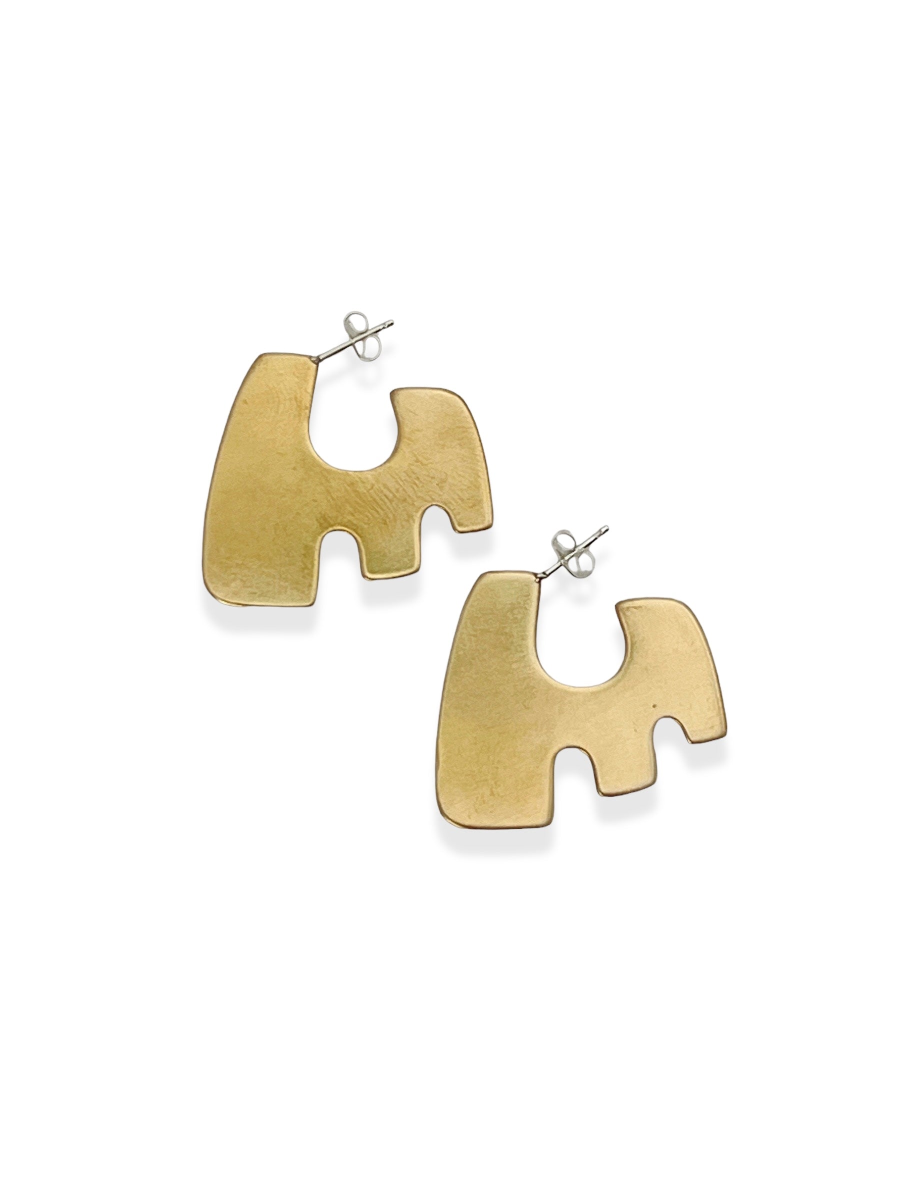 Mes Stud Hoops | Silver, Copper & Brass
