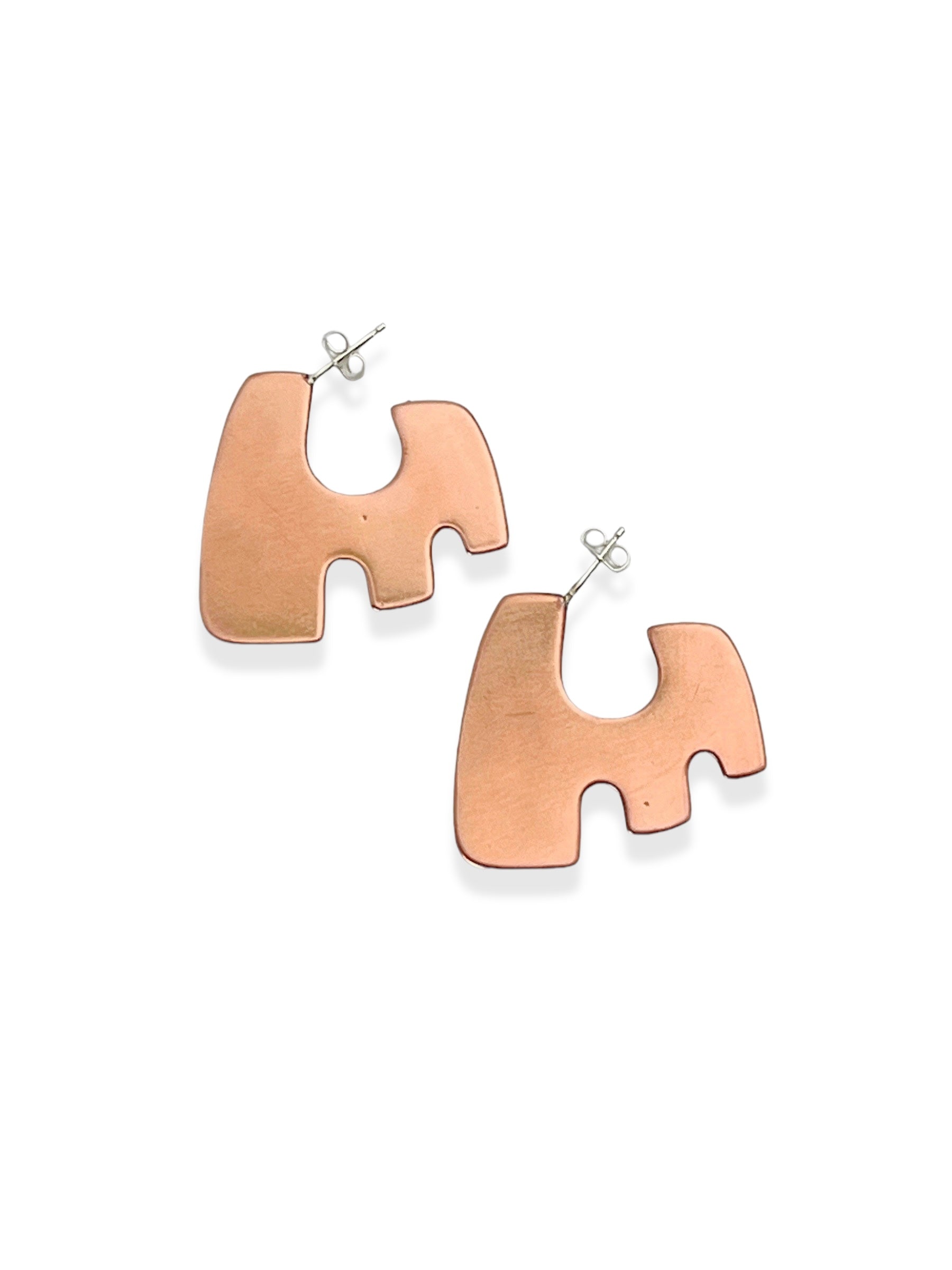 Mes Stud Hoops | Silver, Copper & Brass
