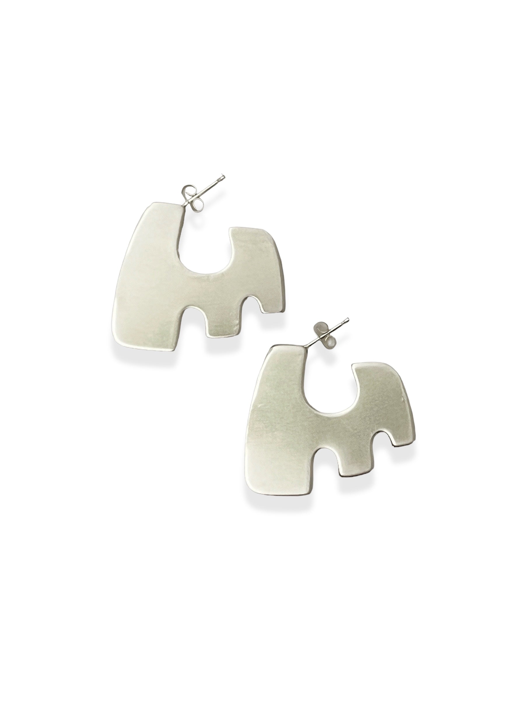 Mes Stud Hoops | Silver, Copper & Brass