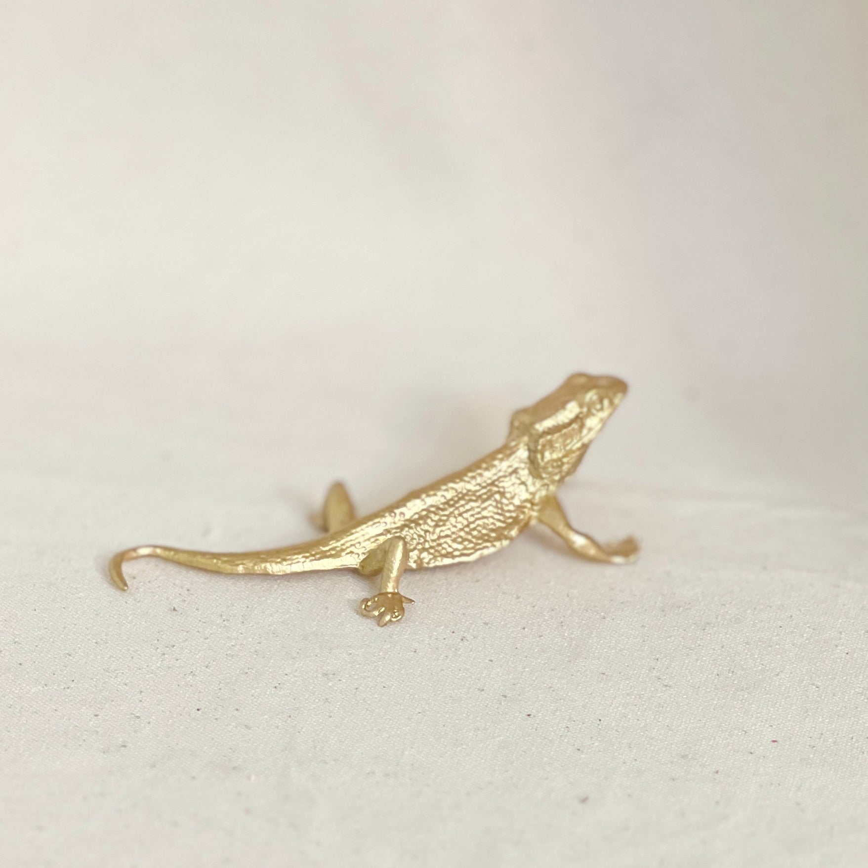 Golden Lizard Figurine