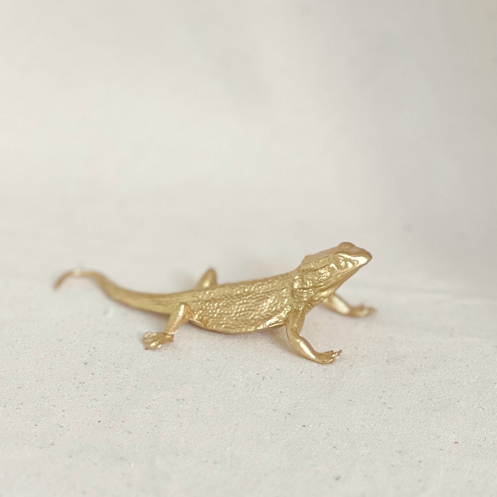 Golden Lizard Figurine