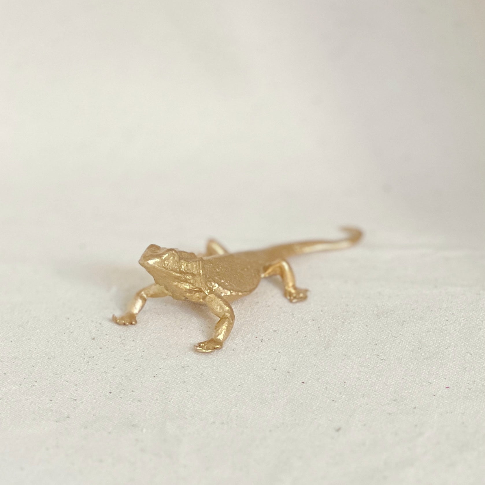 Golden Lizard Figurine