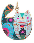 Anyone who loves cats and colour will absolutely adore these eye-catching Groovy Cat Ornaments. Available in four assorted styles, these double-sided metal ornaments are each imprinted with a uniquely illustrated cat accented with vibrant colors and decorative patterns for a delightful decorative addition to any space.