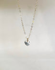 Gold-filled Hammered Heart Charm Necklace