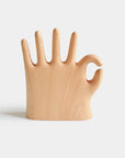 Show off your rings, necklaces, and bracelets with a touch of whimsy. This beech wood jewelry display features a hand making the classic “OK” sign with a playful twist: one extra finger (6 in total) to hold even more of your favorite pieces. Perfect for keeping your jewelry organized and adding a fun, eye-catching accent to your dresser or vanity.