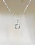 Sterling Silver Horseshoe Charm Necklace