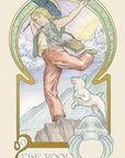 Ethereal Visions Tarot by Matt Hughes. 80 gold foil art nouveau tarot cards, 2 bonus Major Arcana & 140-page guidebook. Collector's tarot deck.