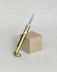 This brass mini folding knife is a compact, stylish EDC essential with a precision blade, smooth sliding mechanism, and timeless design. Durable and versatile.