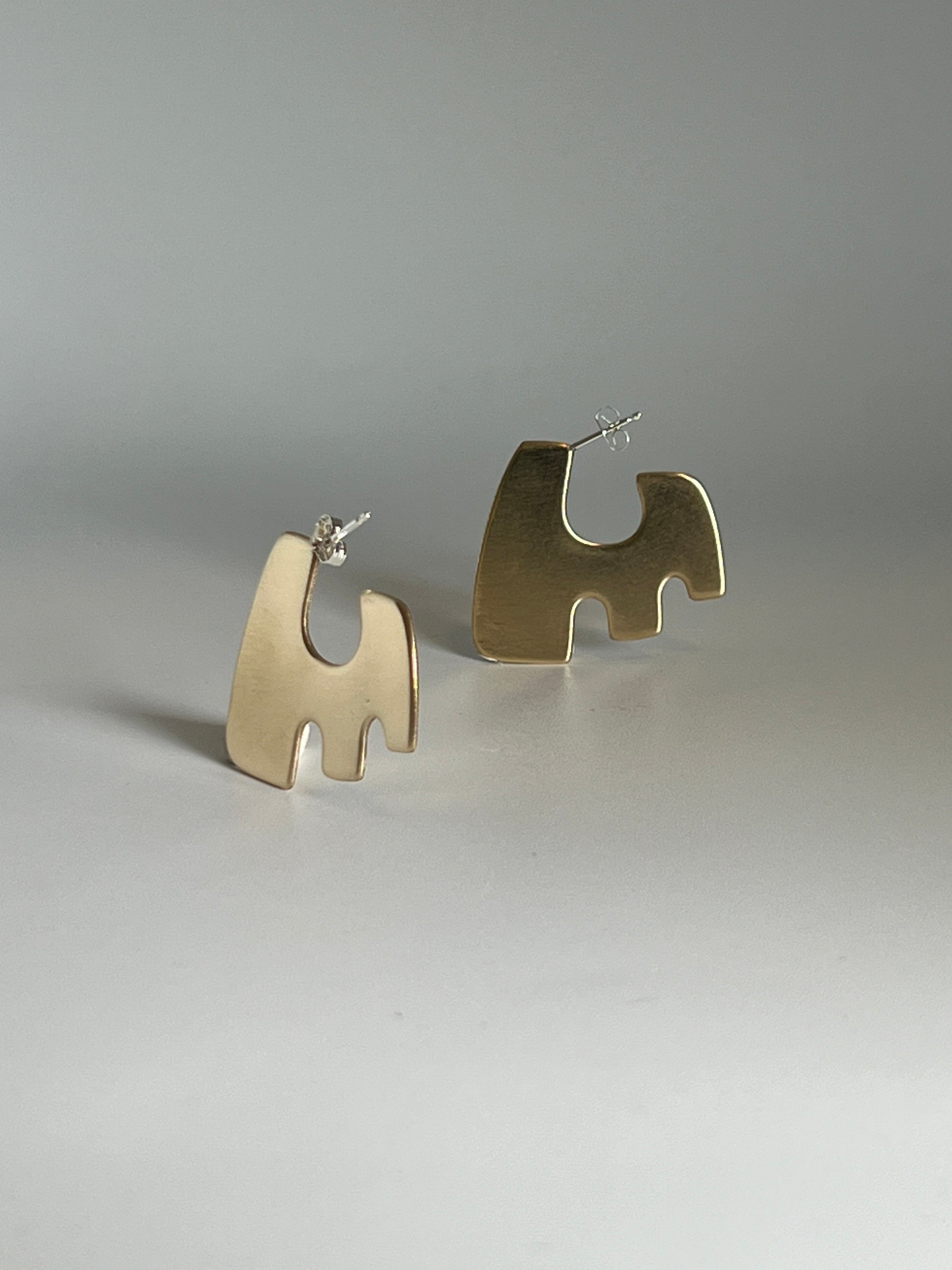 Mes Stud Hoops | Silver, Copper & Brass