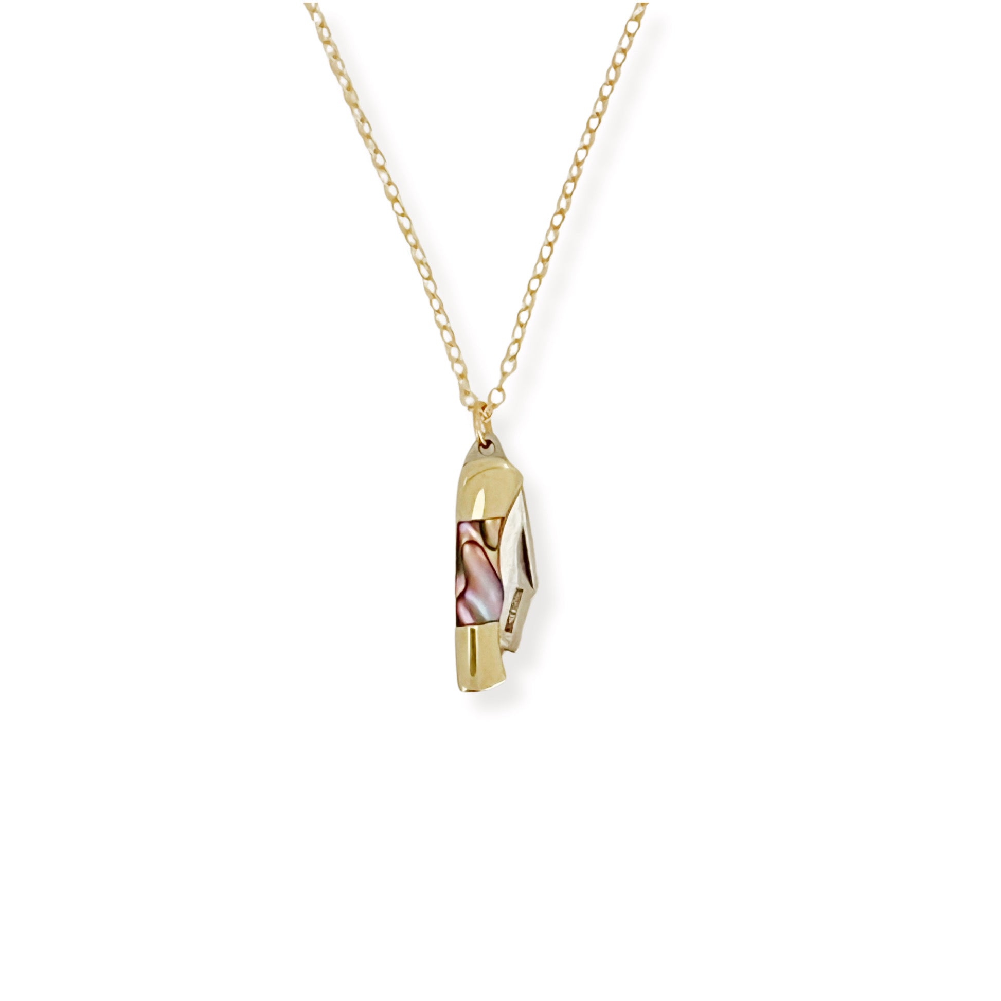 Mini Mother of Pearl Knife Necklace